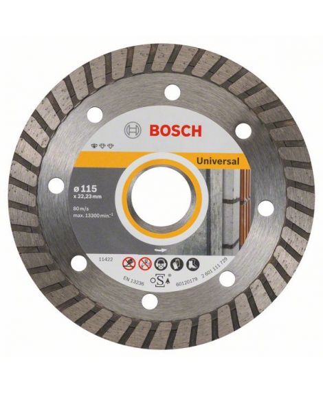 BOSCH Diamentowa tarcza tnąca Standard for Universal Turbo 115 x 22,23 x 2 x 10 mm