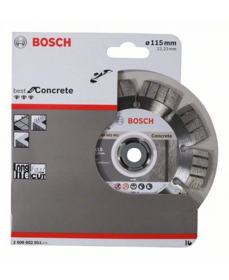 BOSCH Diamentowa tarcza tnąca Best for Concrete 115 x 22,23 x 2,2 x 12 mm