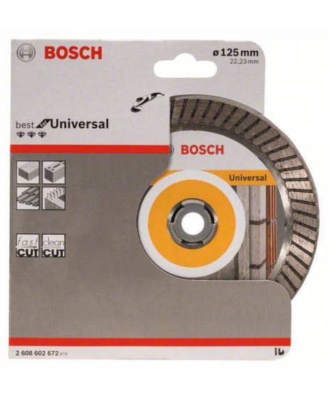 BOSCH Diamentowa tarcza tnąca Best for Universal Turbo 125 x 22,23 x 2,2 x 12 mm