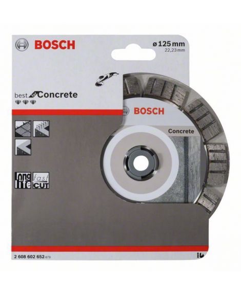 BOSCH Diamentowa tarcza tnąca Best for Concrete 125 x 22,23 x 2,2 x 12 mm