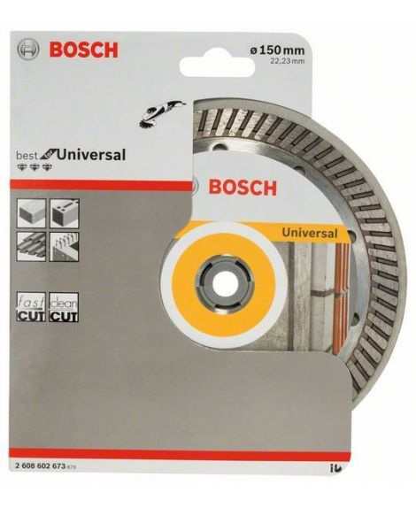 BOSCH Diamentowa tarcza tnąca Best for Universal Turbo 150 x 22,23 x 2,4 x 12 mm