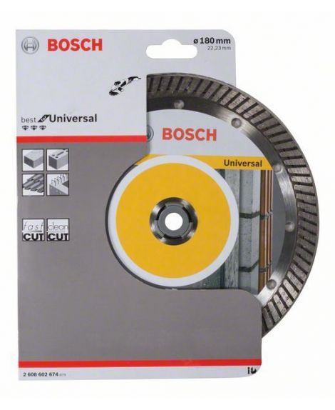 BOSCH Diamentowa tarcza tnąca Best for Universal Turbo 180 x 22,23 x 2,5 x 12 mm