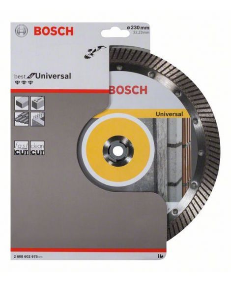BOSCH Diamentowa tarcza tnąca Best for Universal Turbo 230 x 22,23 x 2,5 x 15 mm