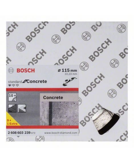 BOSCH Diamentowa tarcza tnąca Standard for Concrete 115 x 22,23 x 1,6 x 10 mm