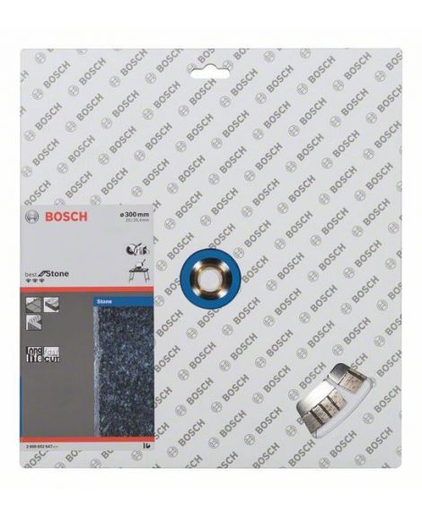 BOSCH Diamentowa tarcza tnąca Best for Stone 300 x 20,00+25,40 x 2,8 x 15 mm