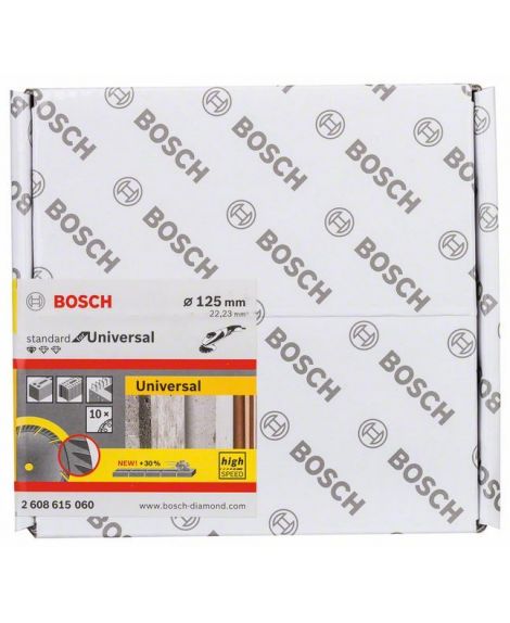 BOSCH Diamentowa tarcza tnąca Standard for Universal 125 x 22,23 (opak. 10 szt.) 125x22.23x2x10mm