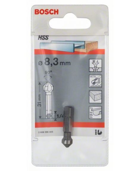 BOSCH Pogłębiacze stożkowe 8,3 mm, M 4, 31 mm, 1_4"