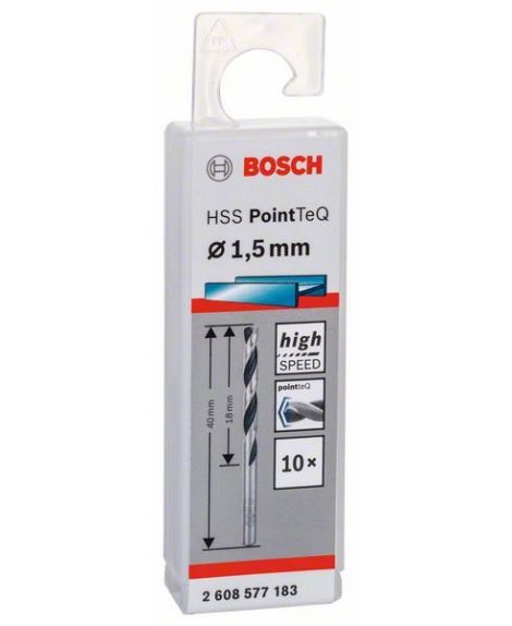 BOSCH Wiertło spiralne HSS PointTeQ 1,5 mm