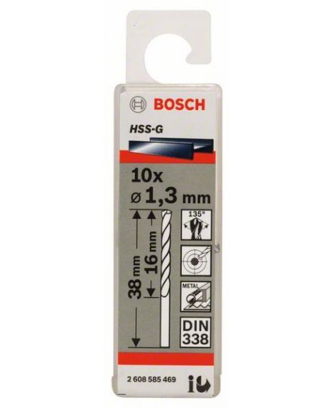 BOSCH Wiertła do metalu HSS-G, DIN 338 1,3 x 16 x 38 mm