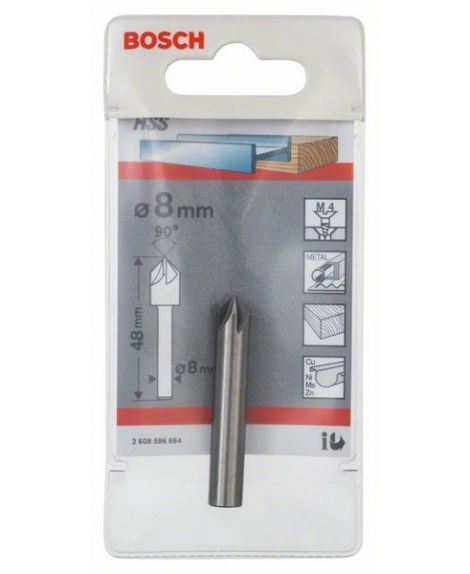 BOSCH Pogłębiacze stożkowe 8,0 mm, M 4, 48 mm, 8 mm