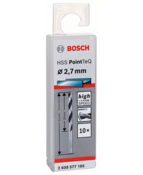 BOSCH Wiertło spiralne HSS PointTeQ 2,7 mm