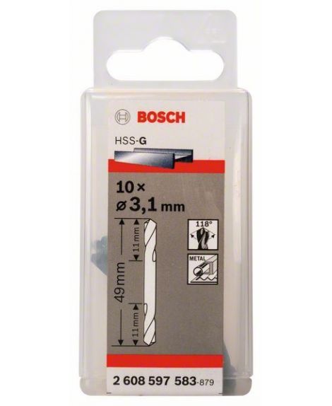 BOSCH Wiertła dwustronne 3,1 x 11 x 49 mm