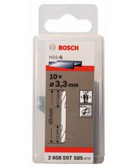 BOSCH Wiertła dwustronne 3,3 x 11 x 49 mm