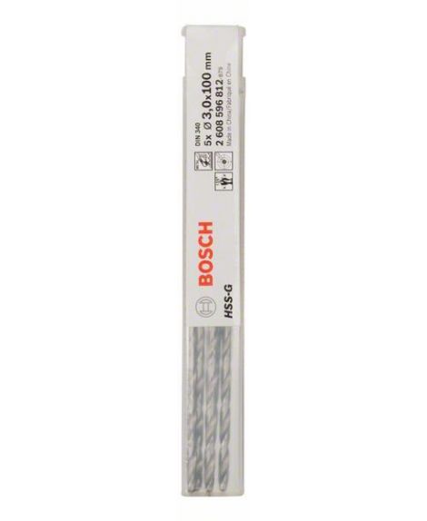 BOSCH Wiertła do metalu HSS-G, DIN 340 3 x 66 x 100 mm