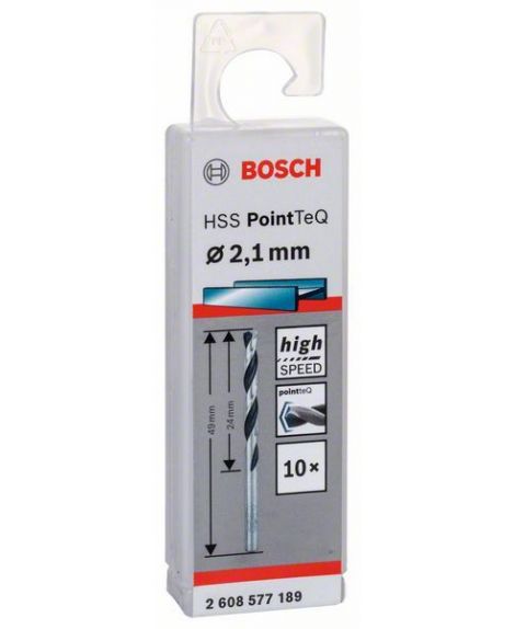 BOSCH Wiertło spiralne HSS PointTeQ 2,1 mm