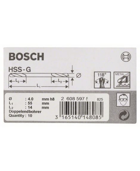 BOSCH Wiertła dwustronne 4 x 14 x 55 mm