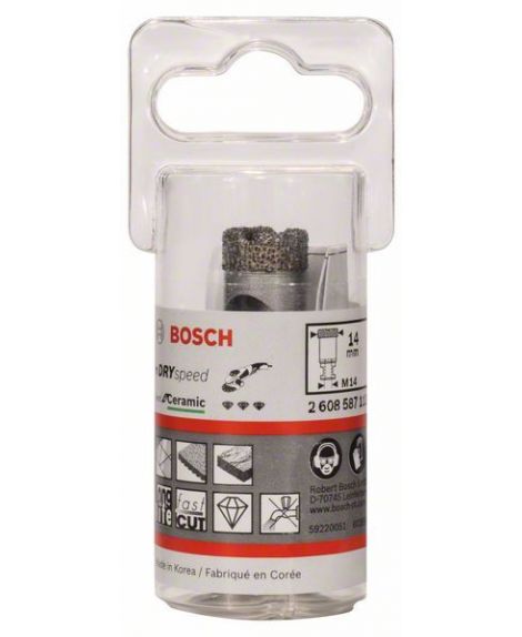 BOSCH Wiertła diamentowe do pracy na sucho Dry Speed Best for Ceramic 14 x 30 mm