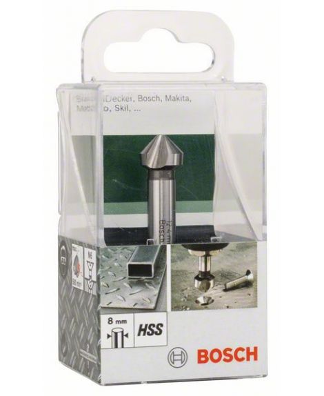 BOSCH Pogłębiacze stożkowe, HSS, trzyostrzowe, DIN 335 D - 12,4 mm- M 6