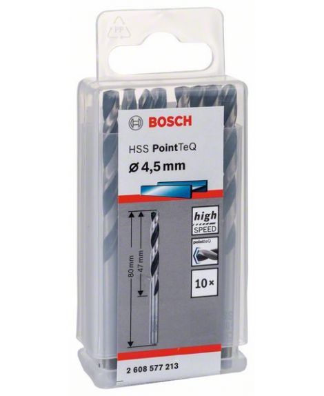 BOSCH Wiertło spiralne HSS PointTeQ 4,5 mm