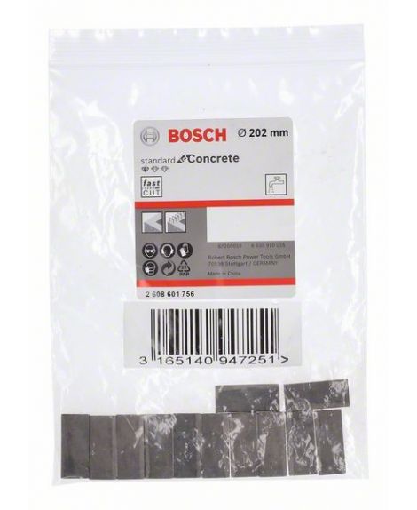 BOSCH Segmenty do diamentowych koronek wiertniczych Standard for Concrete 12- 10 mm