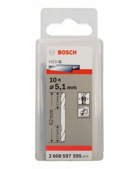 BOSCH Wiertła dwustronne 5,1 x 17 x 62 mm