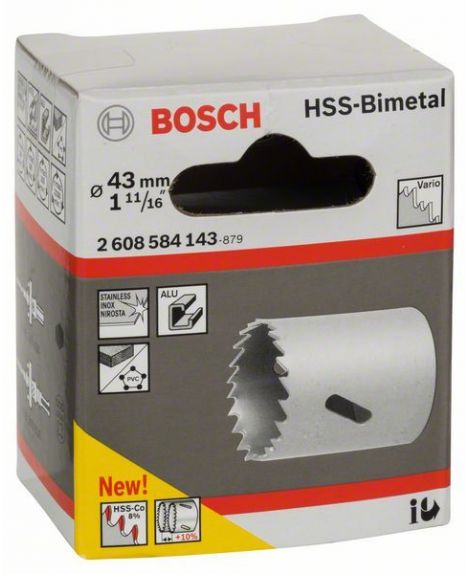 BOSCH Piła otwornica HSS-Bimetal do adapterów standardowych 43 mm, 1 11_16"