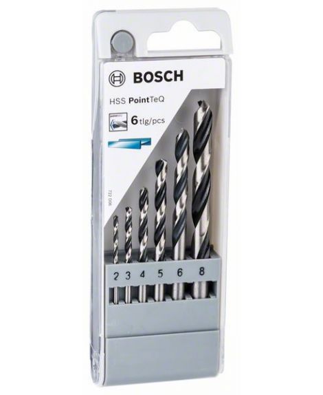 BOSCH 6-częściowy zestaw wierteł spiralnych HSS PointTeQ