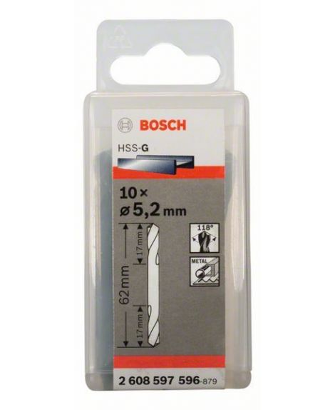 BOSCH Wiertła dwustronne 5,2 x 17 x 62 mm