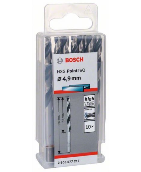 BOSCH Wiertło spiralne HSS PointTeQ 4,9 mm