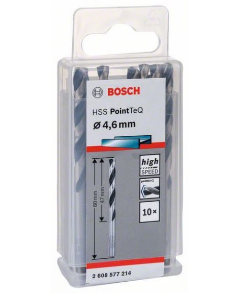 BOSCH Wiertło spiralne HSS PointTeQ 4,6 mm