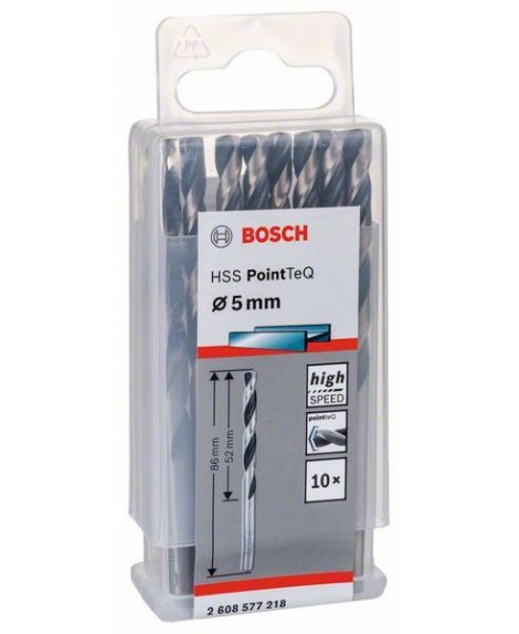 BOSCH Wiertło spiralne HSS PointTeQ 5,0 mm