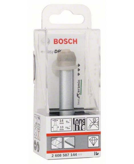 BOSCH Wiertła diamentowe do pracy na sucho Easy Dry Best for Ceramic 14 x 33 mm