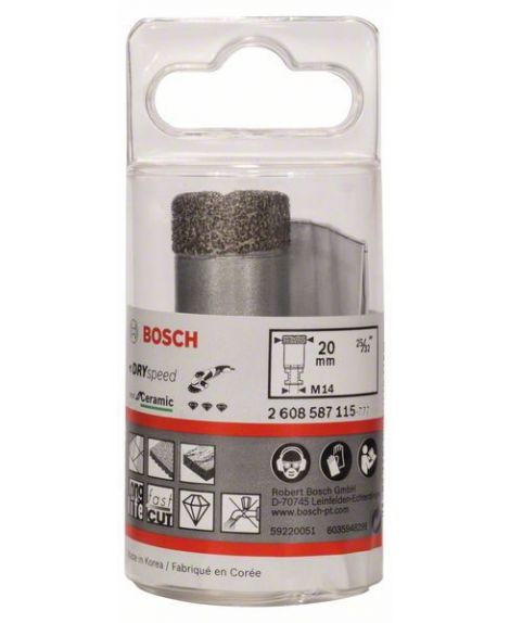 BOSCH Wiertła diamentowe do pracy na sucho Dry Speed Best for Ceramic 20 x 35 mm