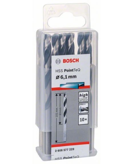 BOSCH Wiertło spiralne HSS PointTeQ 6,1 mm