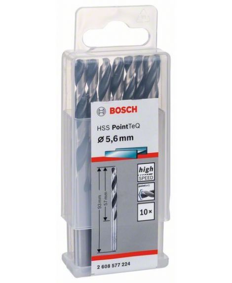 BOSCH Wiertło spiralne HSS PointTeQ 5,6 mm