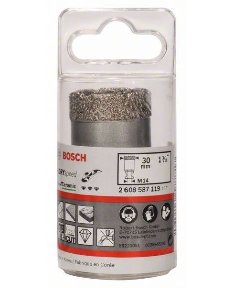 BOSCH Wiertła diamentowe do pracy na sucho Dry Speed Best for Ceramic 30 x 35 mm