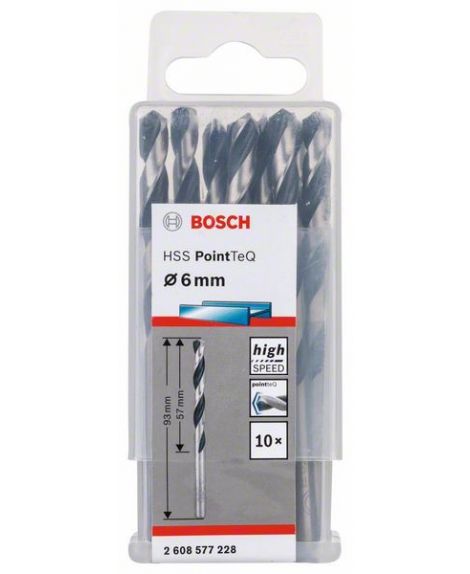 BOSCH Wiertło spiralne HSS PointTeQ 6,0 mm