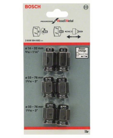 BOSCH 6-częściowy zestaw adapterów redukcyjnych -