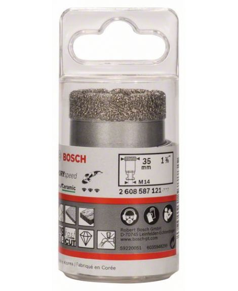 BOSCH Wiertła diamentowe do pracy na sucho Dry Speed Best for Ceramic 35 x 35 mm