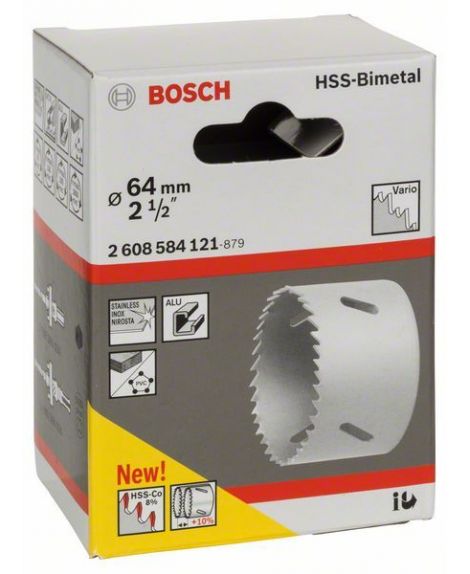 BOSCH Piła otwornica HSS-Bimetal do adapterów standardowych 64 mm, 2 1_2"