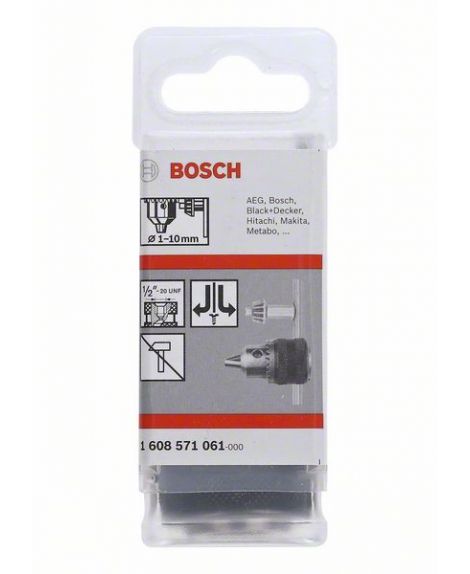 BOSCH Zębate uchwyty wiertarskie do 10 mm 1 – 10 mm, 1_2" - 20