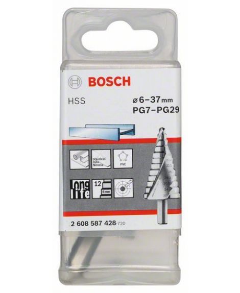 BOSCH Wiertło stopniowe HSS 6 - 37 mm, 10,0 mm, 93 mm