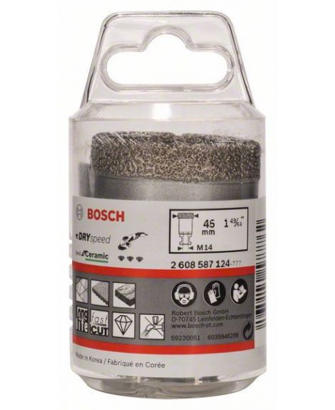 BOSCH Wiertła diamentowe do pracy na sucho Dry Speed Best for Ceramic 45 x 35 mm