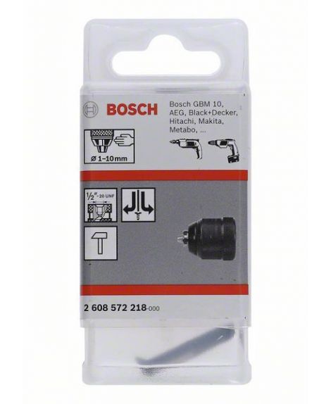 BOSCH Szybkozaciskowy uchwyt wiertarski do 10 mm 1 – 10 mm, 1_2" - 20