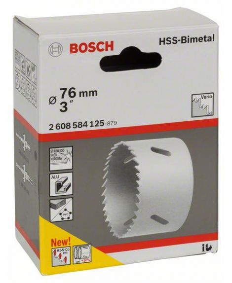 BOSCH Piła otwornica HSS-Bimetal do adapterów standardowych 76 mm, 3"