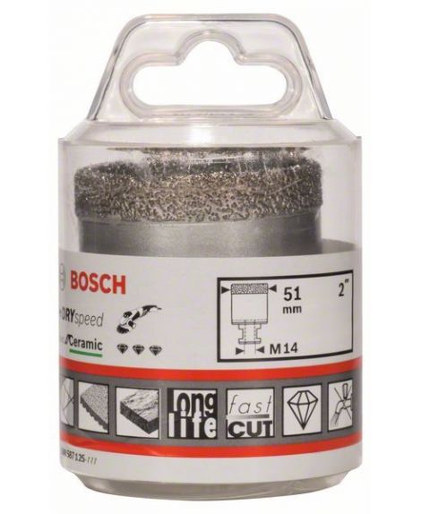 BOSCH Wiertła diamentowe do pracy na sucho Dry Speed Best for Ceramic 51 x 35 mm