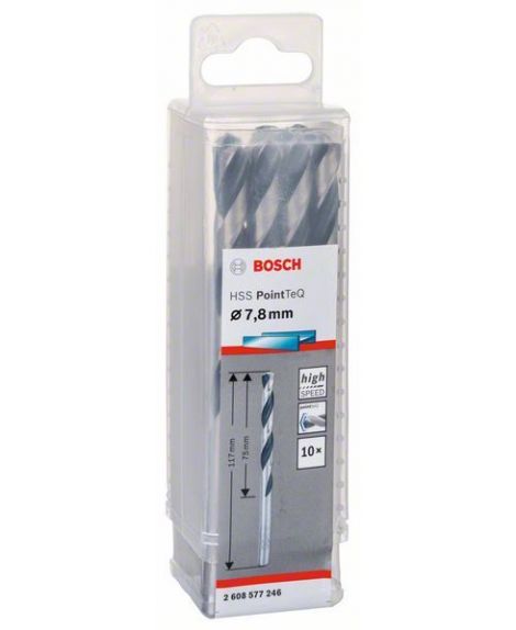 BOSCH Wiertło spiralne HSS PointTeQ 7,8 mm