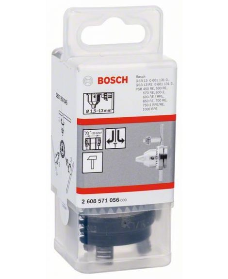 BOSCH Zębaty uchwyt wiertarski D - 1,5 - 13 mm- A - 1_2" - 20