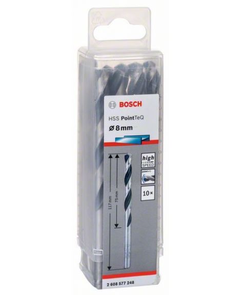 BOSCH Wiertło spiralne HSS PointTeQ 8,0 mm