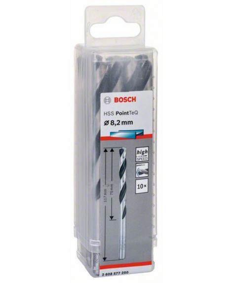 BOSCH Wiertło spiralne HSS PointTeQ 8,2 mm